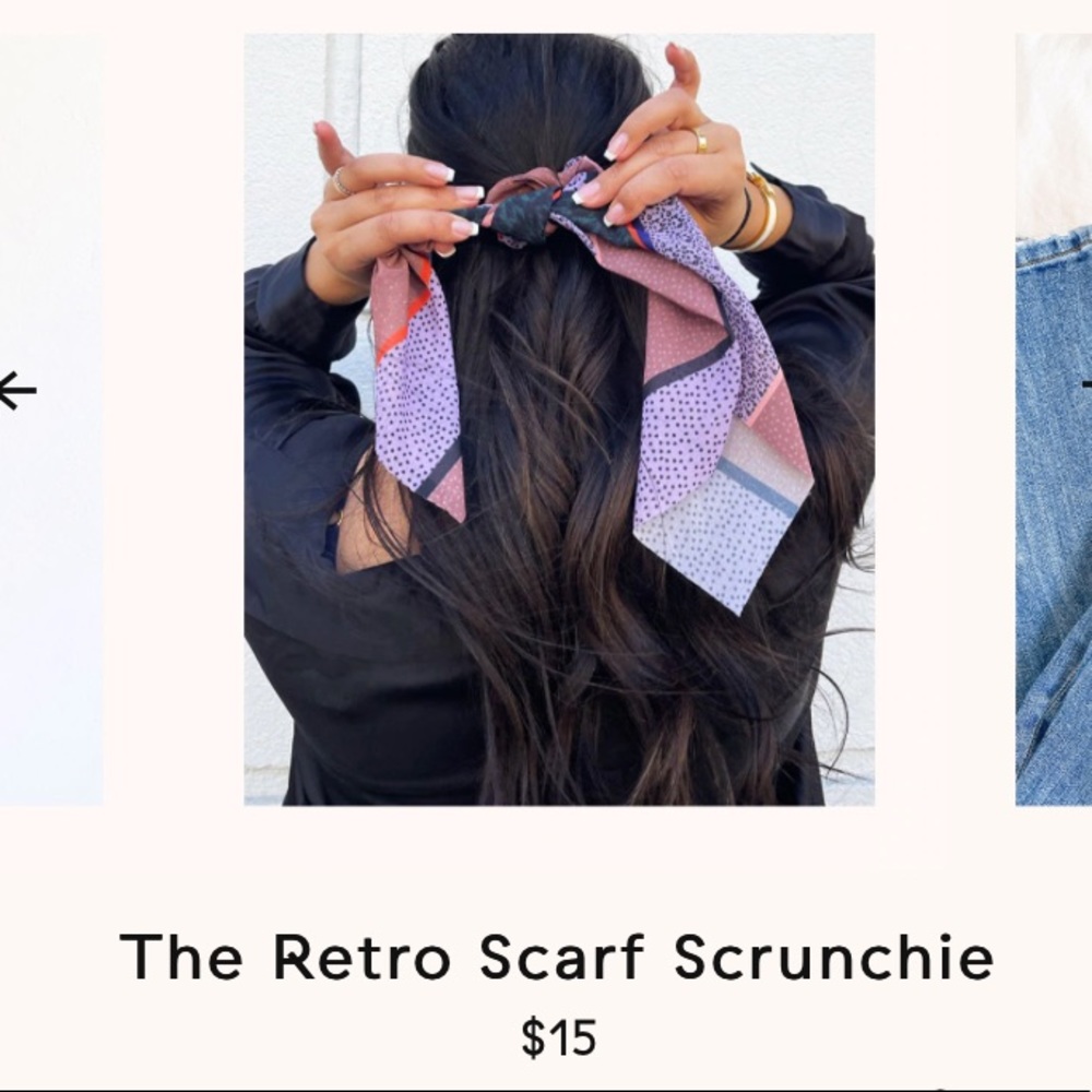 Retro scarf scrunchie